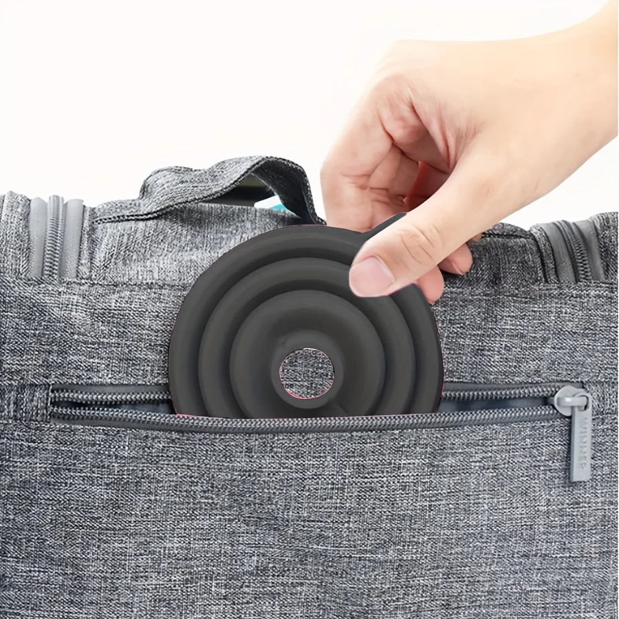 Portable Foldable Silicone Funnel for Car Oil and Fluid Changes - 2