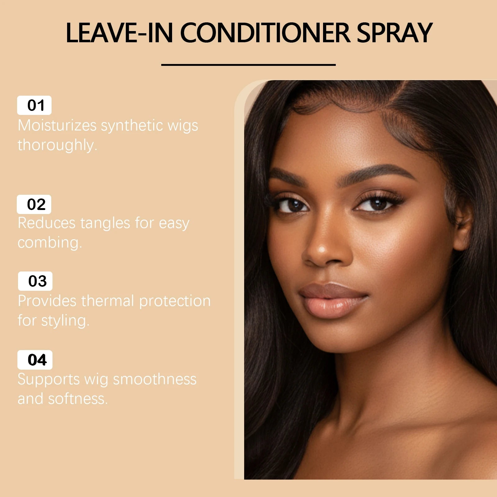 3-in-1 Rose Wig Conditioning and Detangling Spray - 10