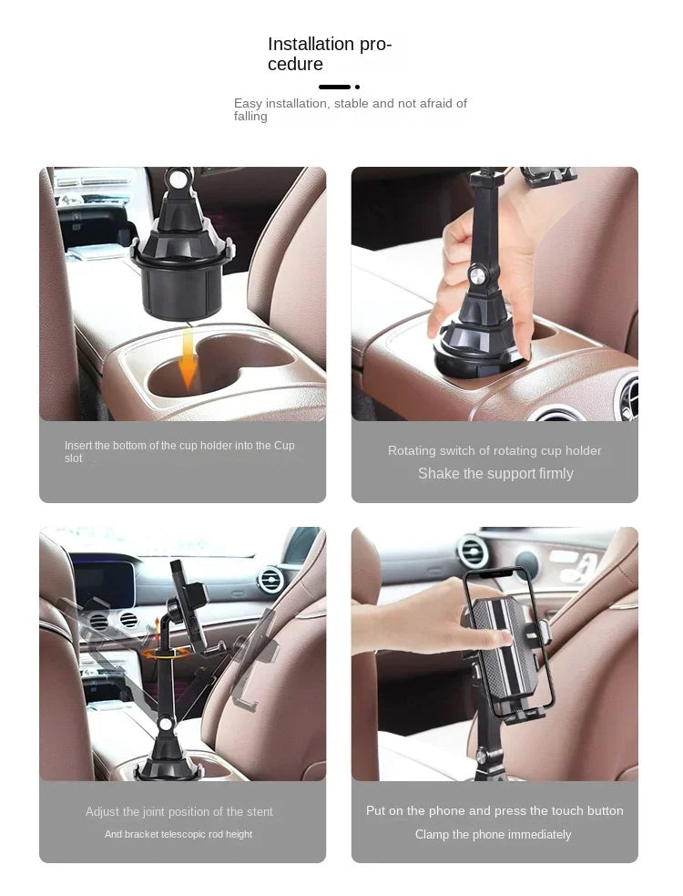 Adjustable Cup Holder Car Phone Mount