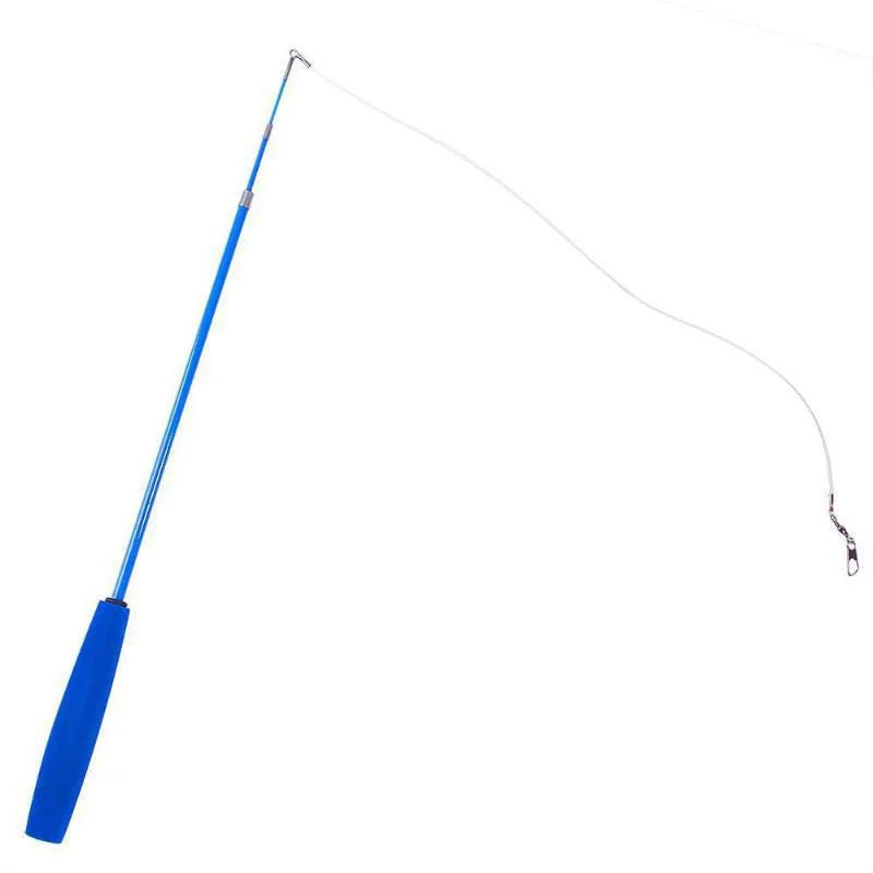 Interactive Cat Feather Toy Set with Telescopic Wand and 10 Attachments