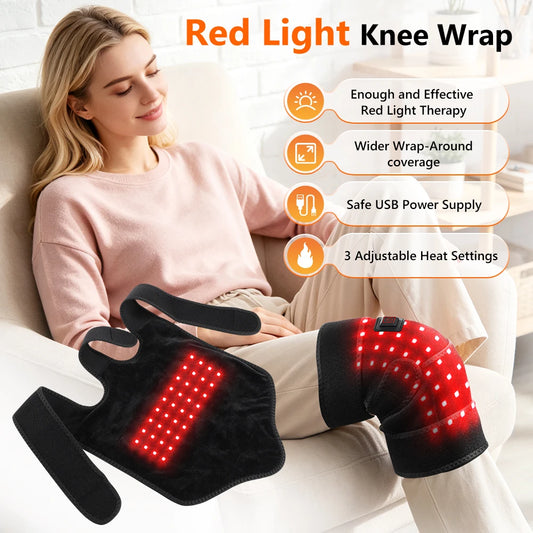 Heated Red Light Therapy Knee Brace for Joint and Muscle Relief