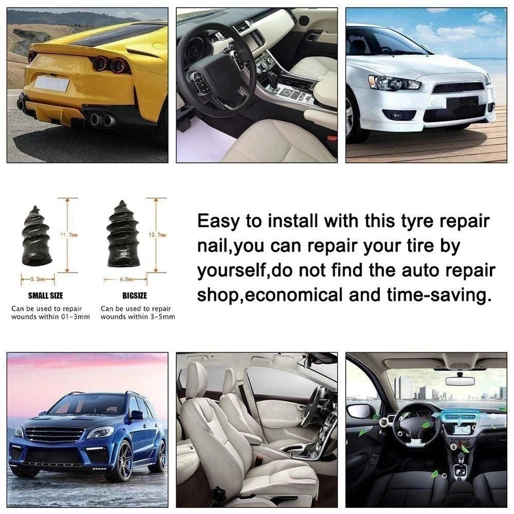 Emergency Tubeless Tire Puncture Repair Nails