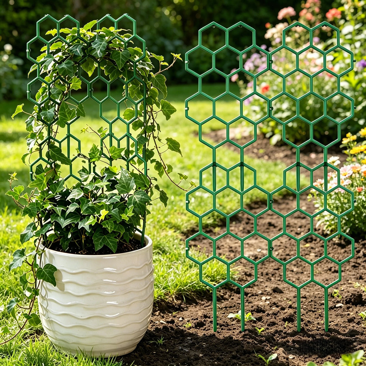 Honeycomb Trellis for Climbing Plants and Flowers
