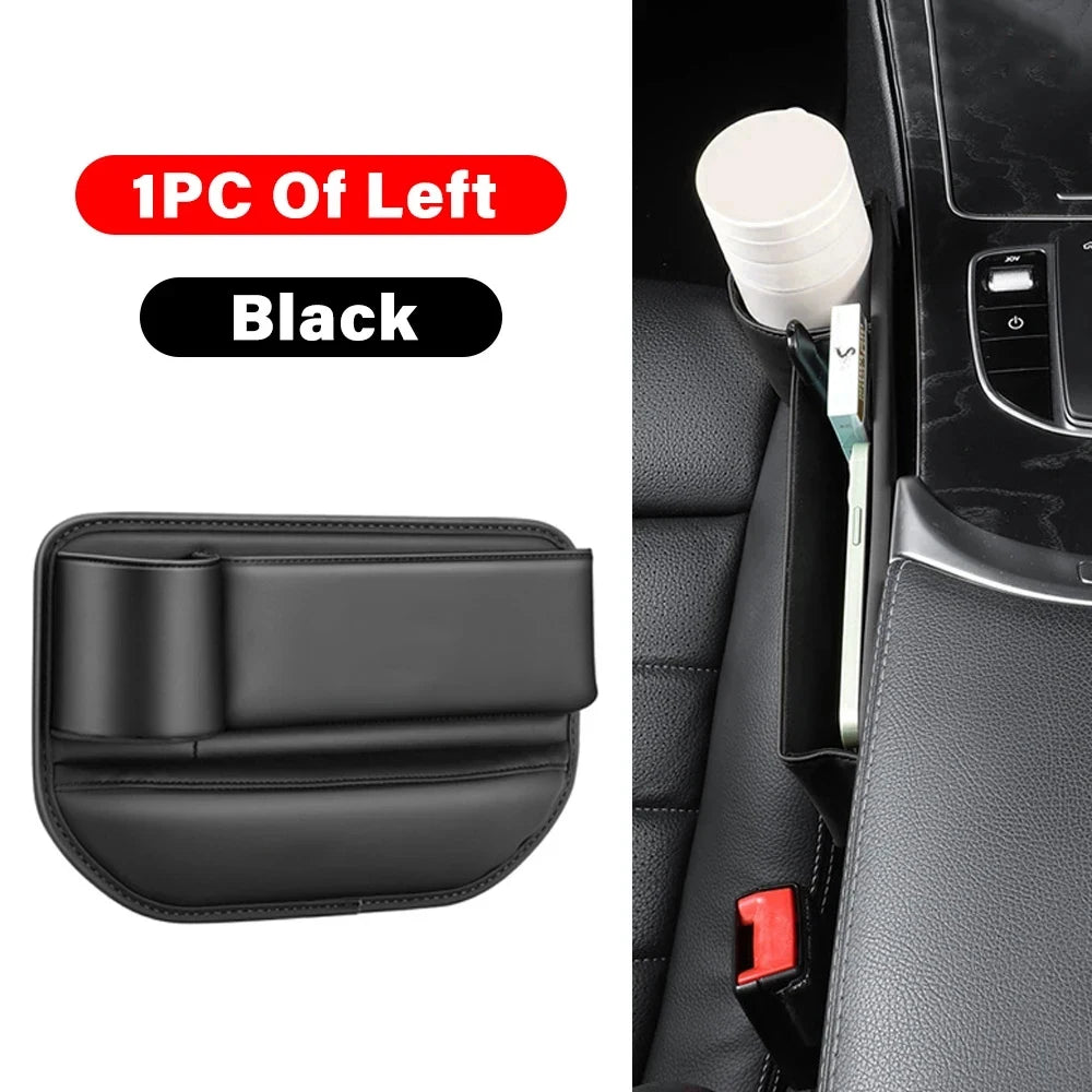 Leather Car Seat Gap Organizer and Storage Box - 9