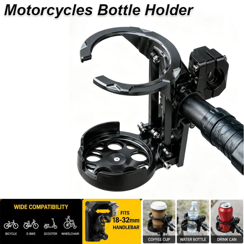 Foldable Motorcycle Handlebar Drink Cup Holder