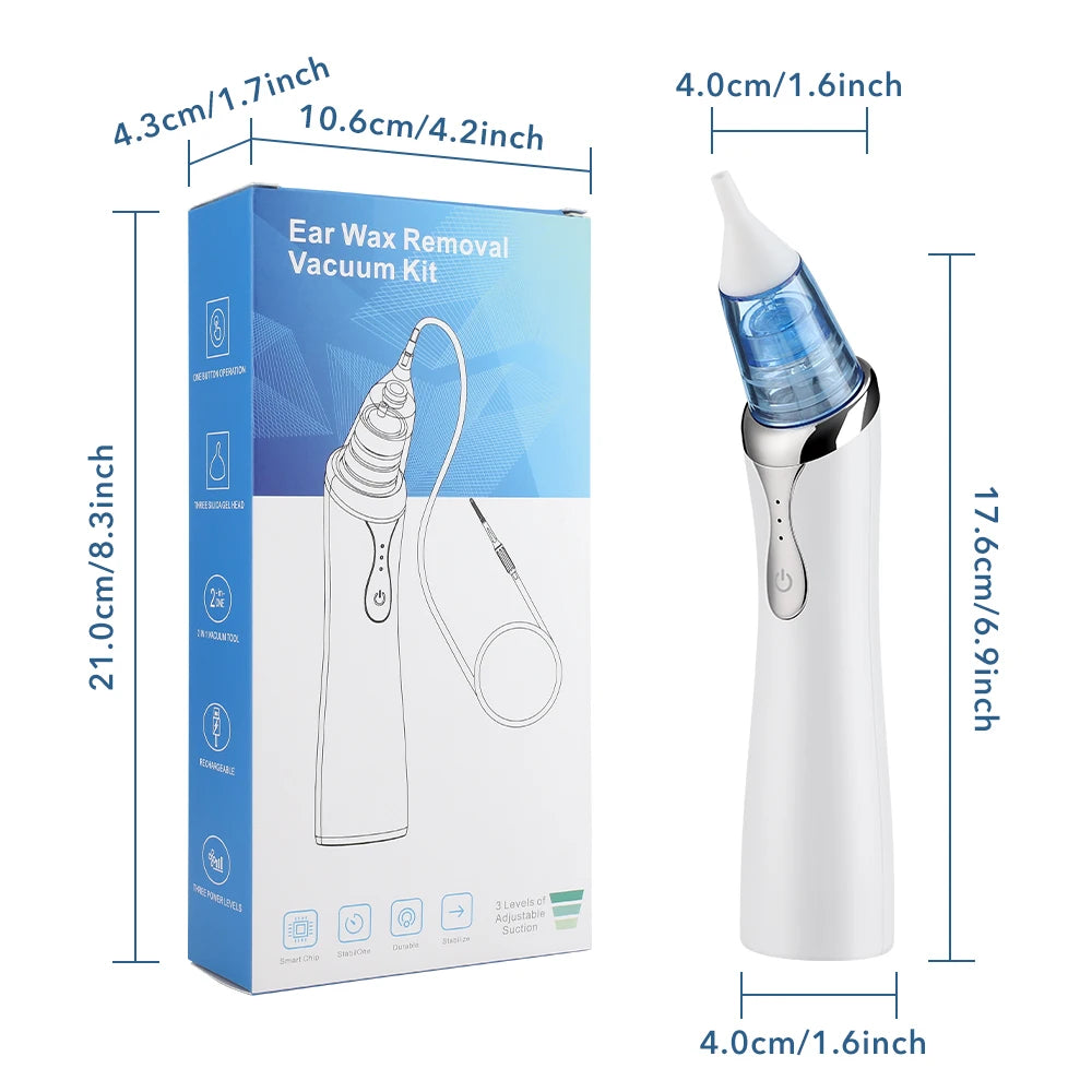 Electric 2-in-1 Nasal Aspirator and Ear Wax Removal Kit - 17