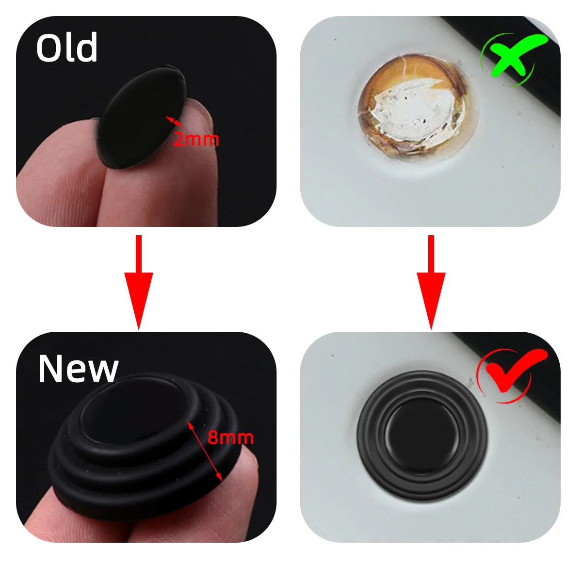 12pcs Car Door Shock Absorber Pads Anti Collision Noise Dampener Buffer