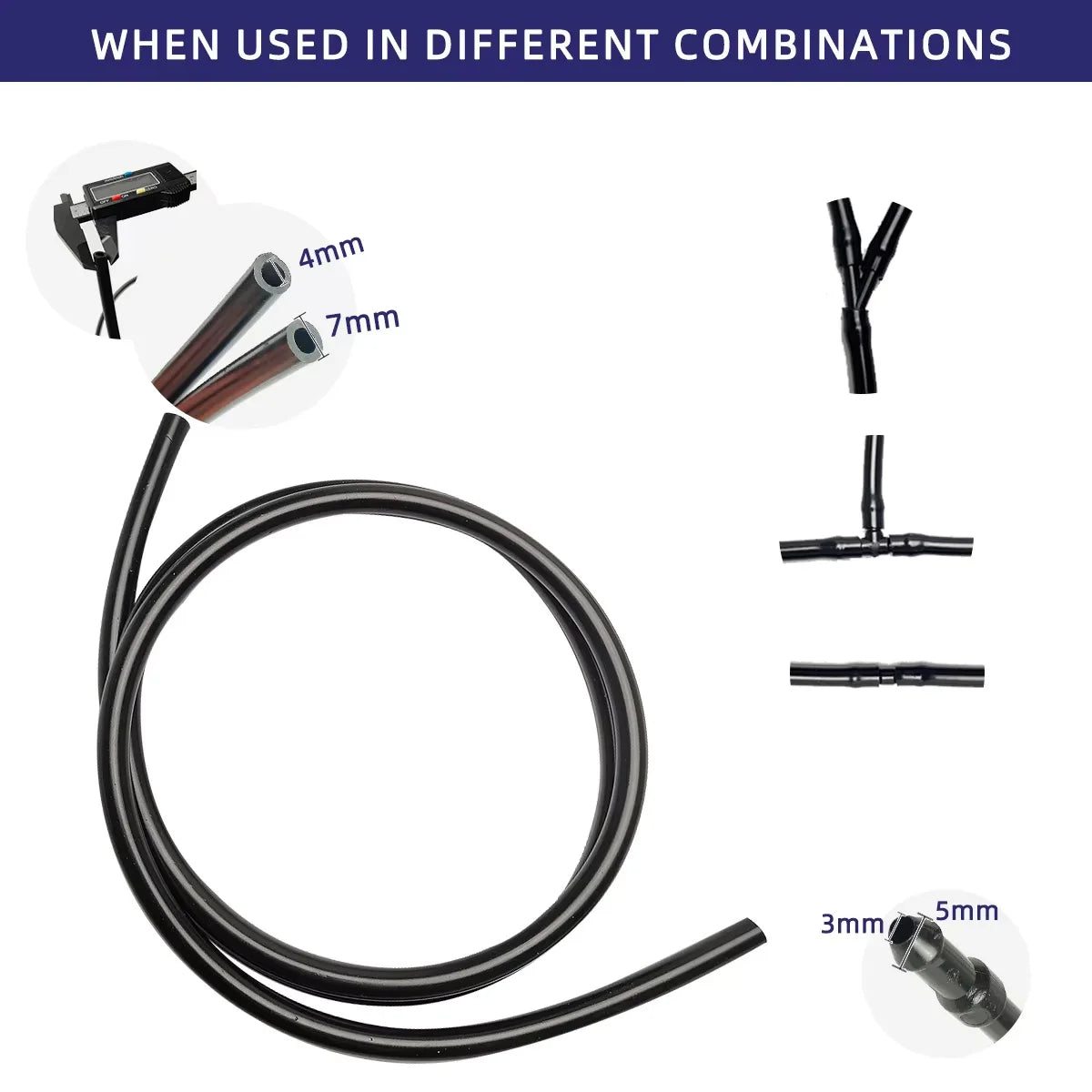 Universal Automotive Windshield Washer Hose and Connector Kit