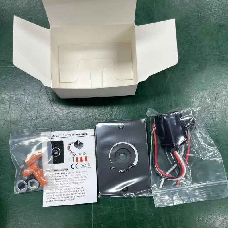 12V Rotary LED Light Dimmer Switch for RV and Marine Lighting