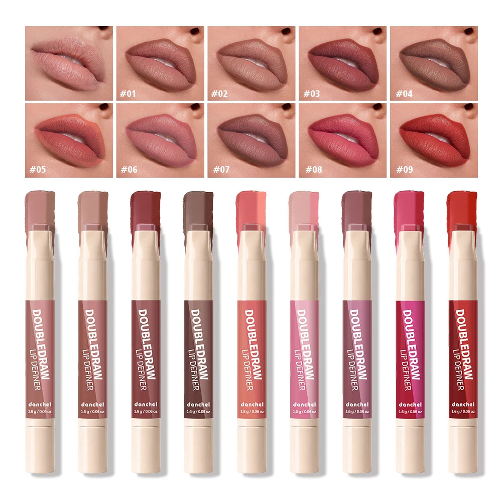 2-in-1 Matte Velvet Lip Liner and Hydrating Lip Gloss