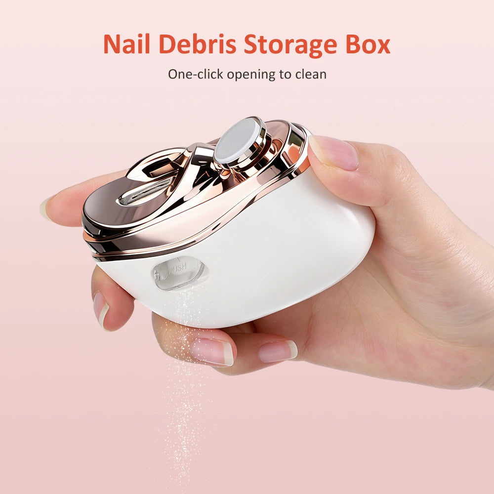 Automatic Electric Nail Clipper with LED Light for All Ages
