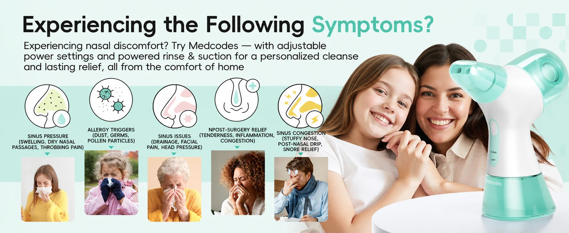 Electric Nasal Irrigator for Sinus Congestion Relief - 8