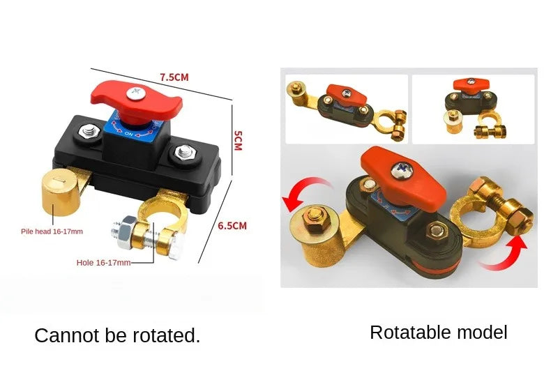 Universal Car Battery Disconnect Switch for Vehicles - 7