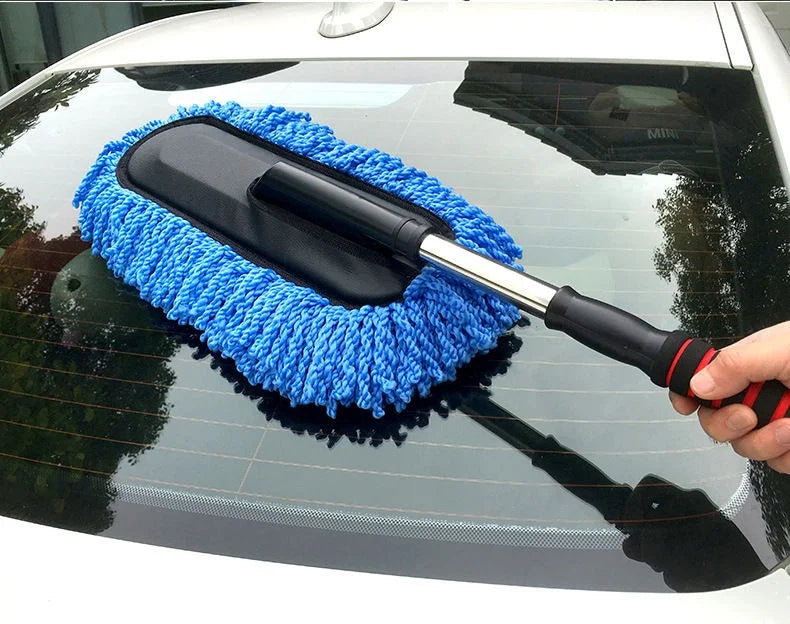 Adjustable Microfiber Car Wash Mop and Cleaning Duster Kit