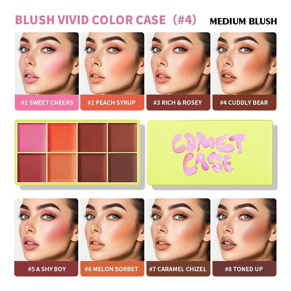 8-Color Cream Blush and Contouring Palette