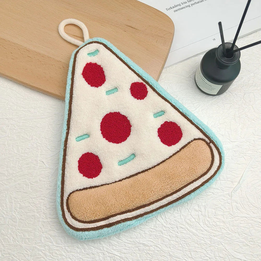 Absorbent Food-Shaped Hanging Hand Towel for Kitchen and Bathroom - 4