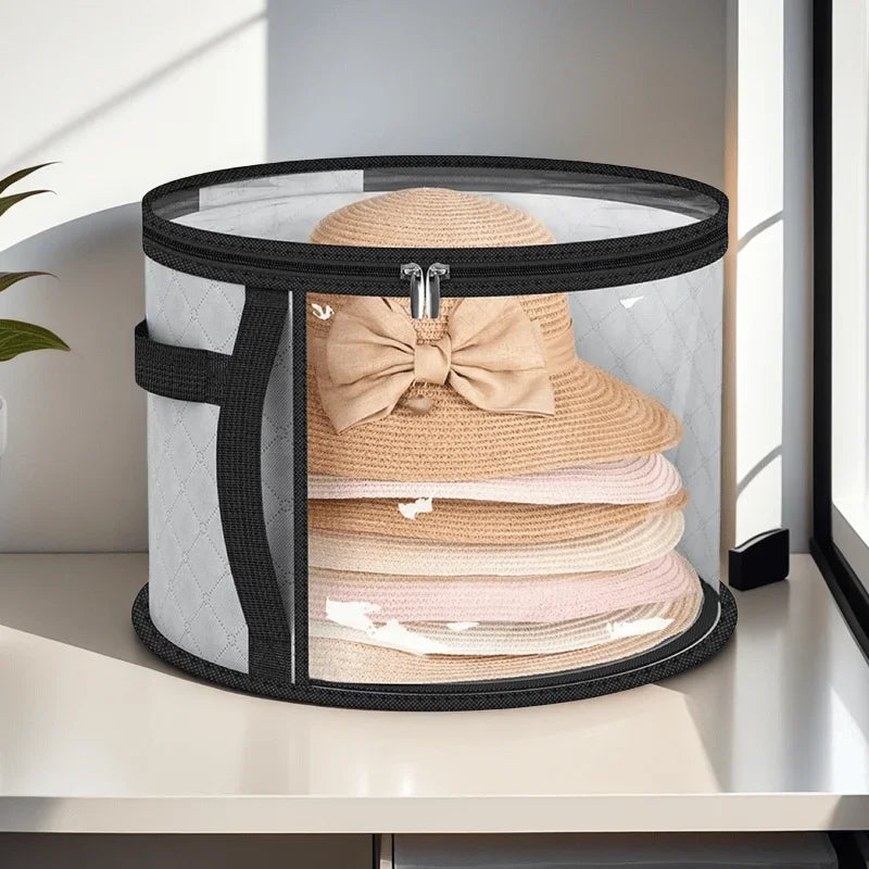Extra-Large Foldable Hat Storage Box with Clear Viewing Window - 6