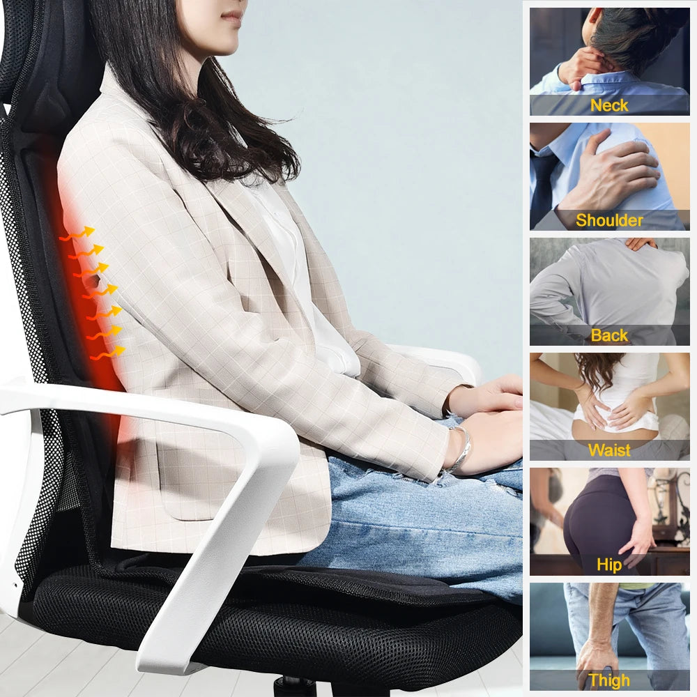 Full-Body Heated Vibrating Massage Chair Cushion - 20
