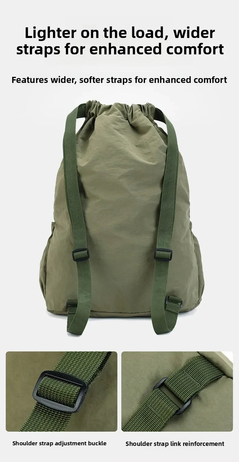 Foldable Lightweight Drawstring Travel Backpack - 8