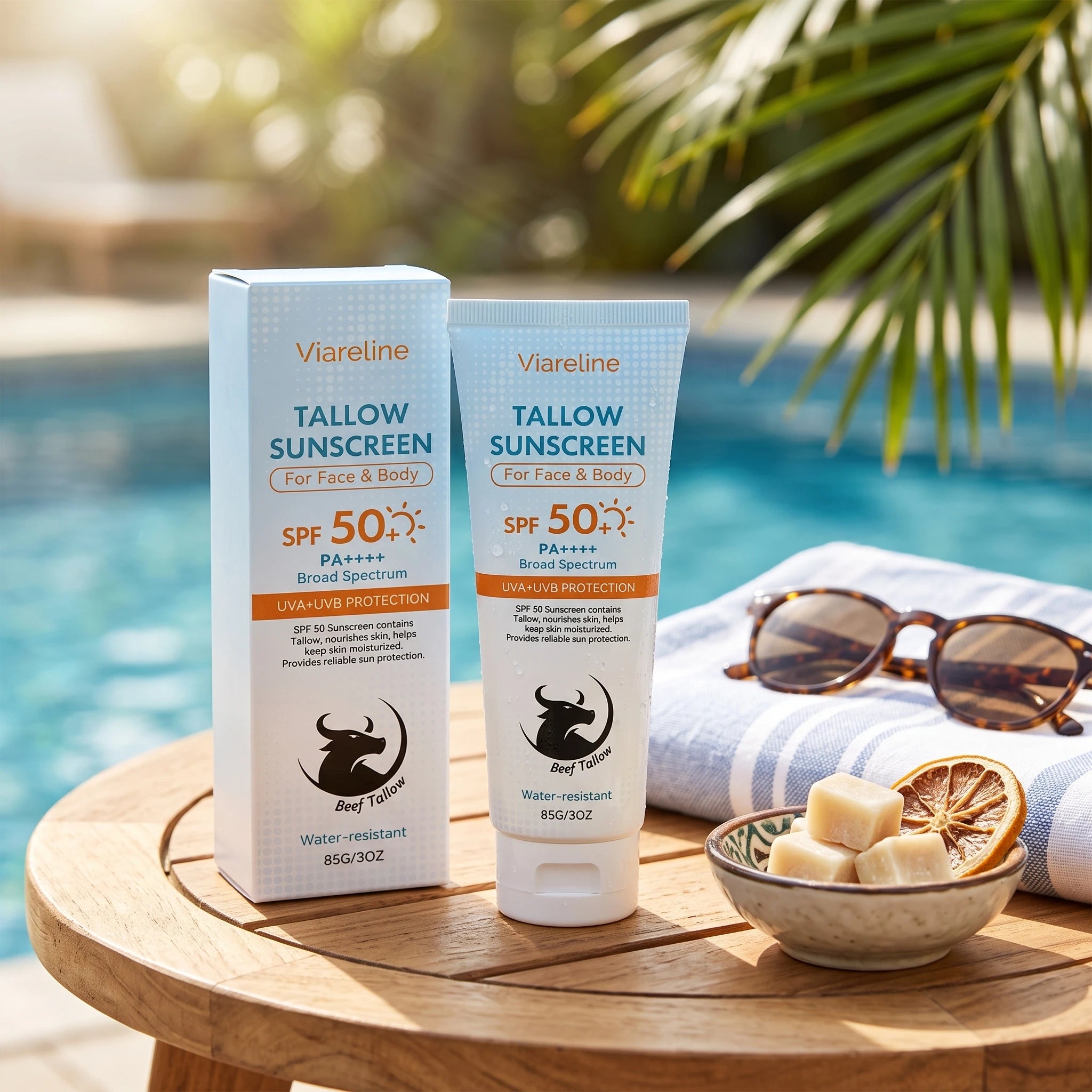 SPF 50 Tallow Hydrating Sunscreen for Face and Body - 5