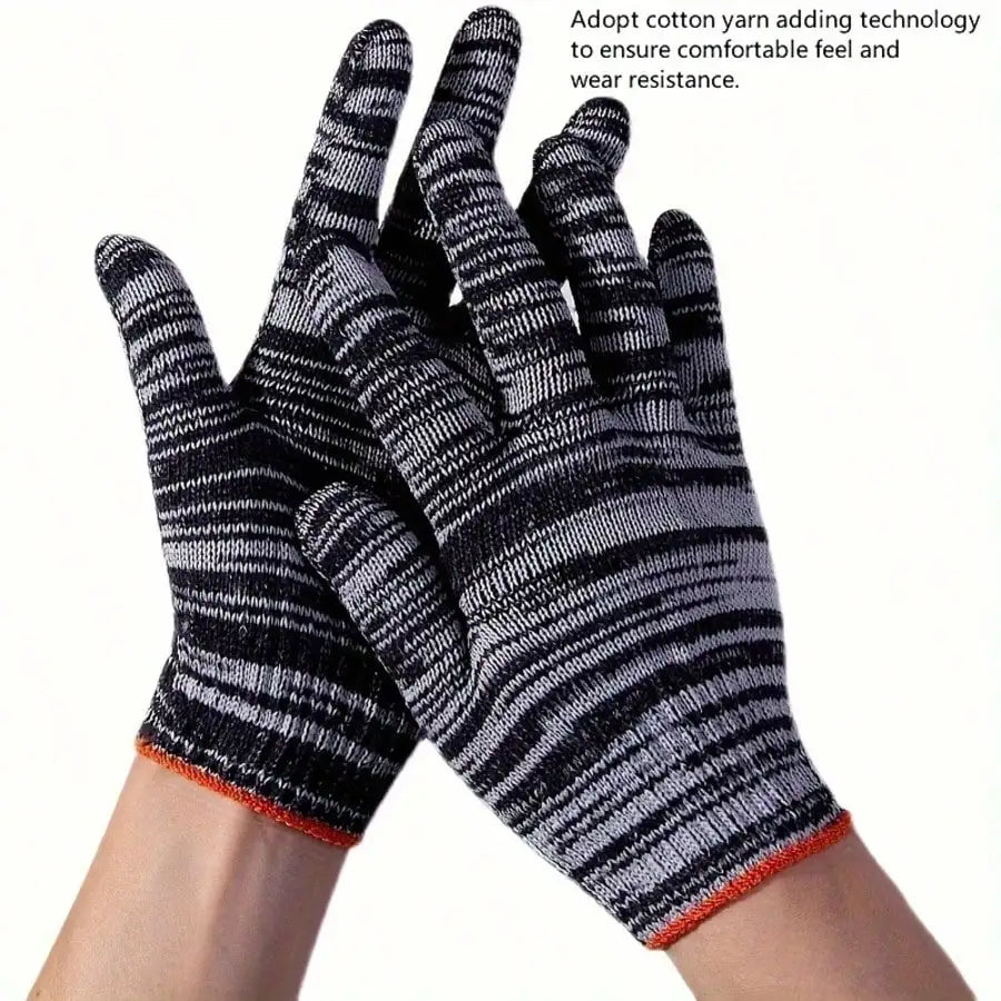 Knitted Polyester Safety Work Gloves for Industrial and Construction