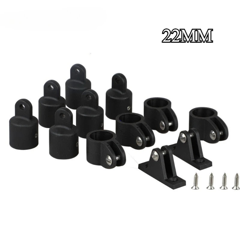 12Pc Marine Boat Bimini Top Hardware Set Nylon Eye End Jaw Slide Hinge - 11