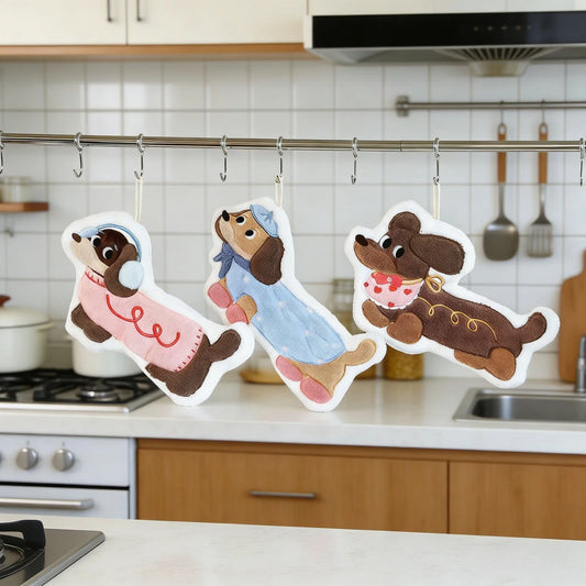 Cute Dog Shaped Hanging Hand Towel