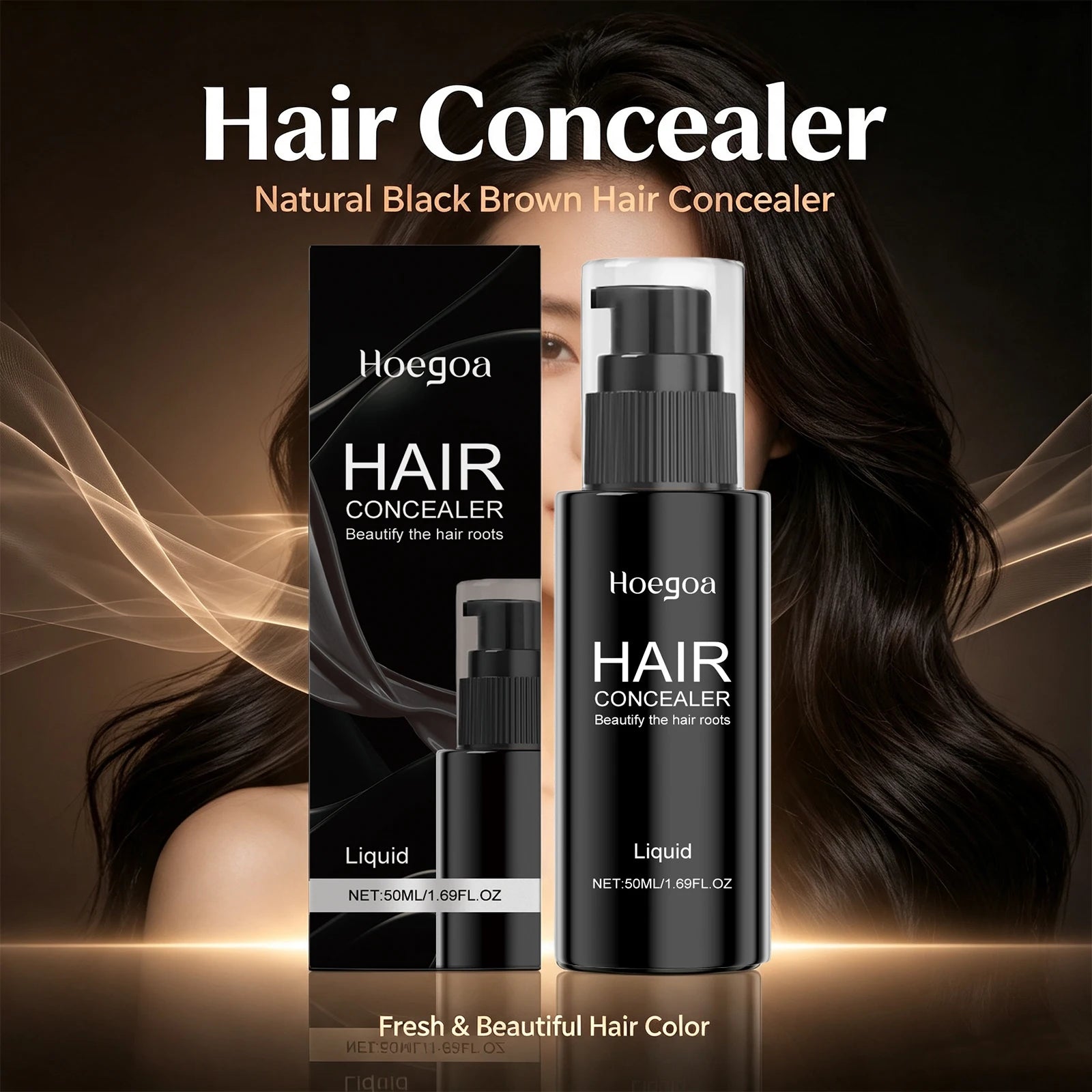 Instant Hairline and Gray Root Concealer for Thicker Fuller Hair - 1