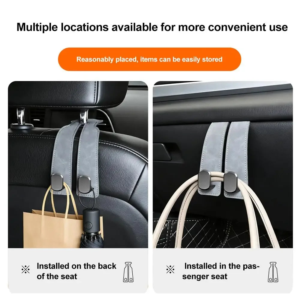 Universal 2-in-1 Car Headrest Hook and Storage Hanger