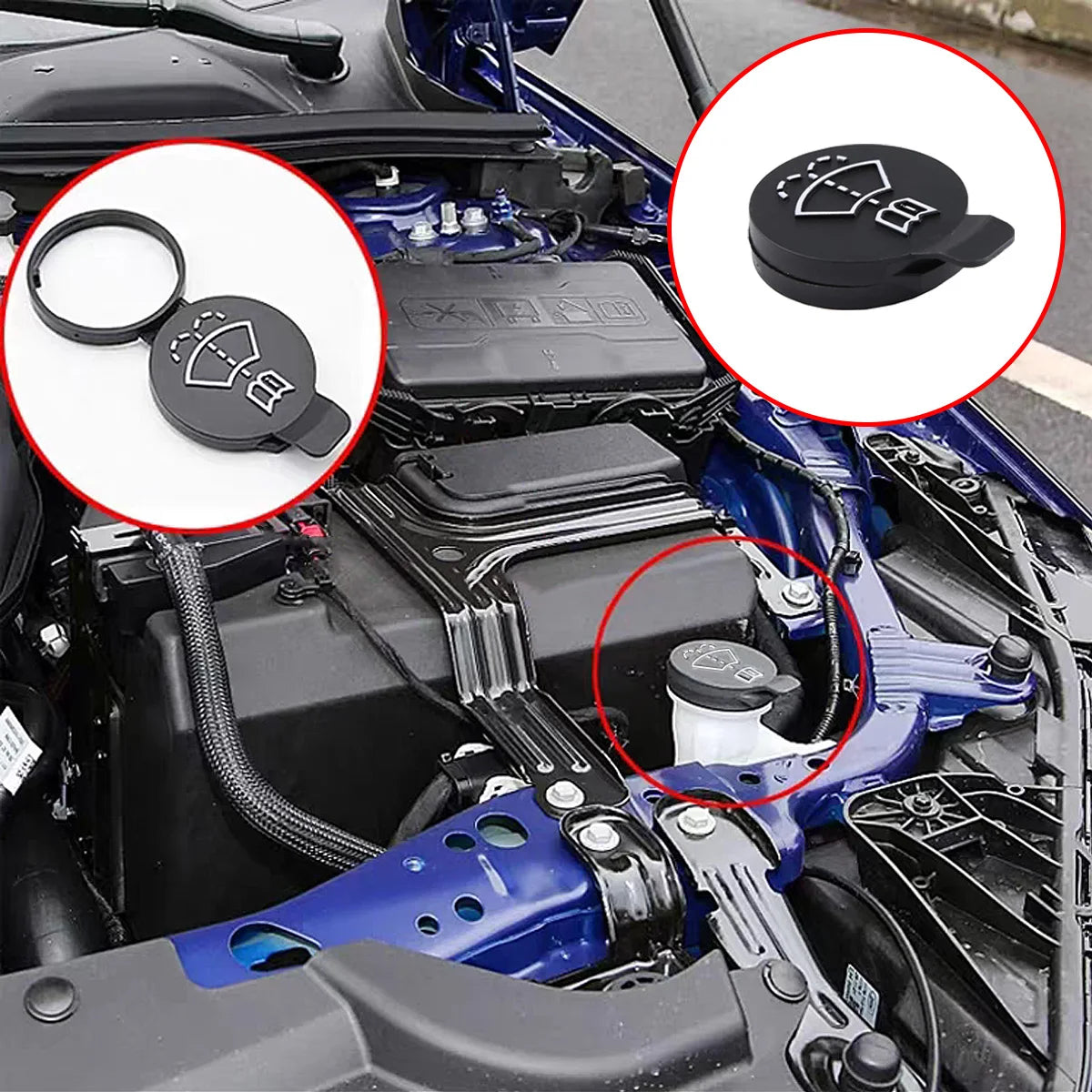 Windshield Wiper Washer Fluid Reservoir Tank Cap