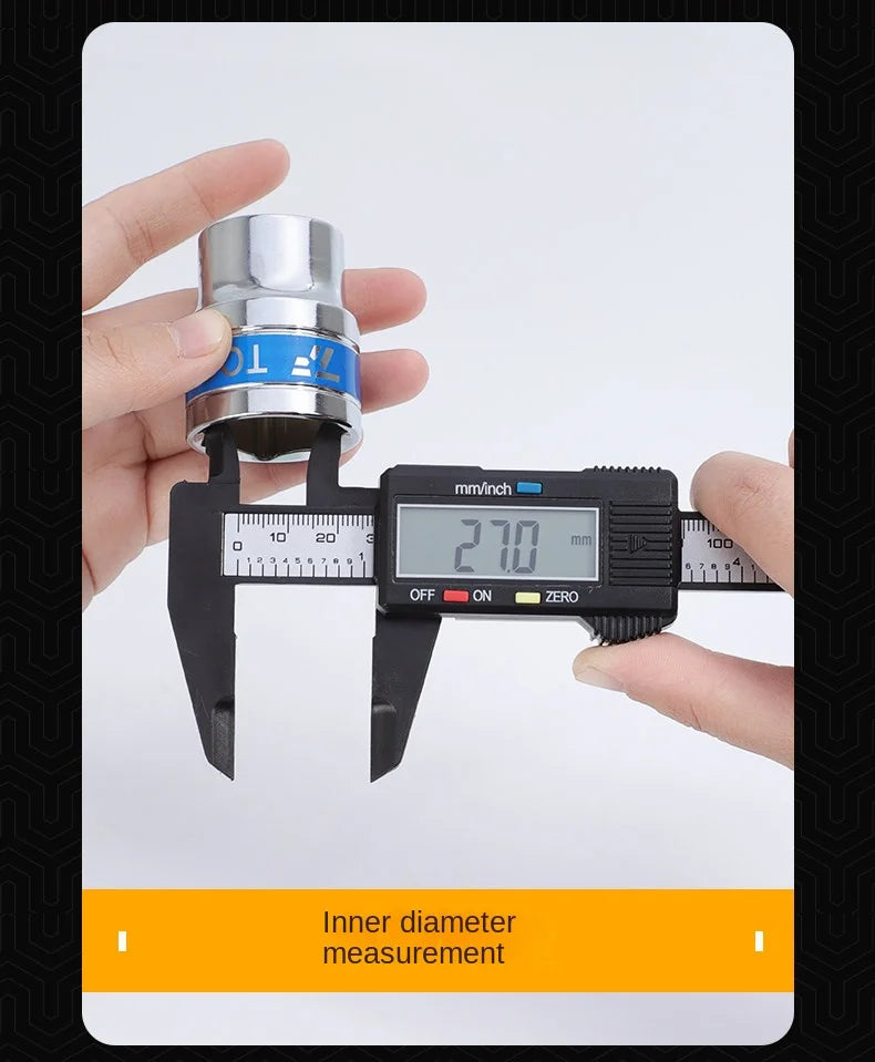 Digital Caliper Measuring Tool Carbon Fiber Vernier Gauge Micrometer