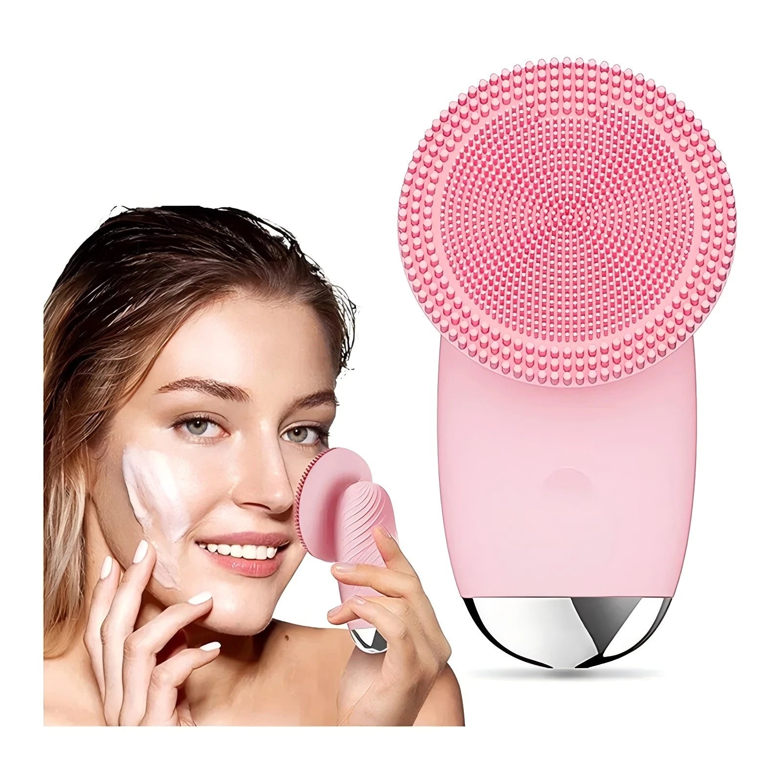 Electric Silicone Sonic Facial Cleansing Brush - 1