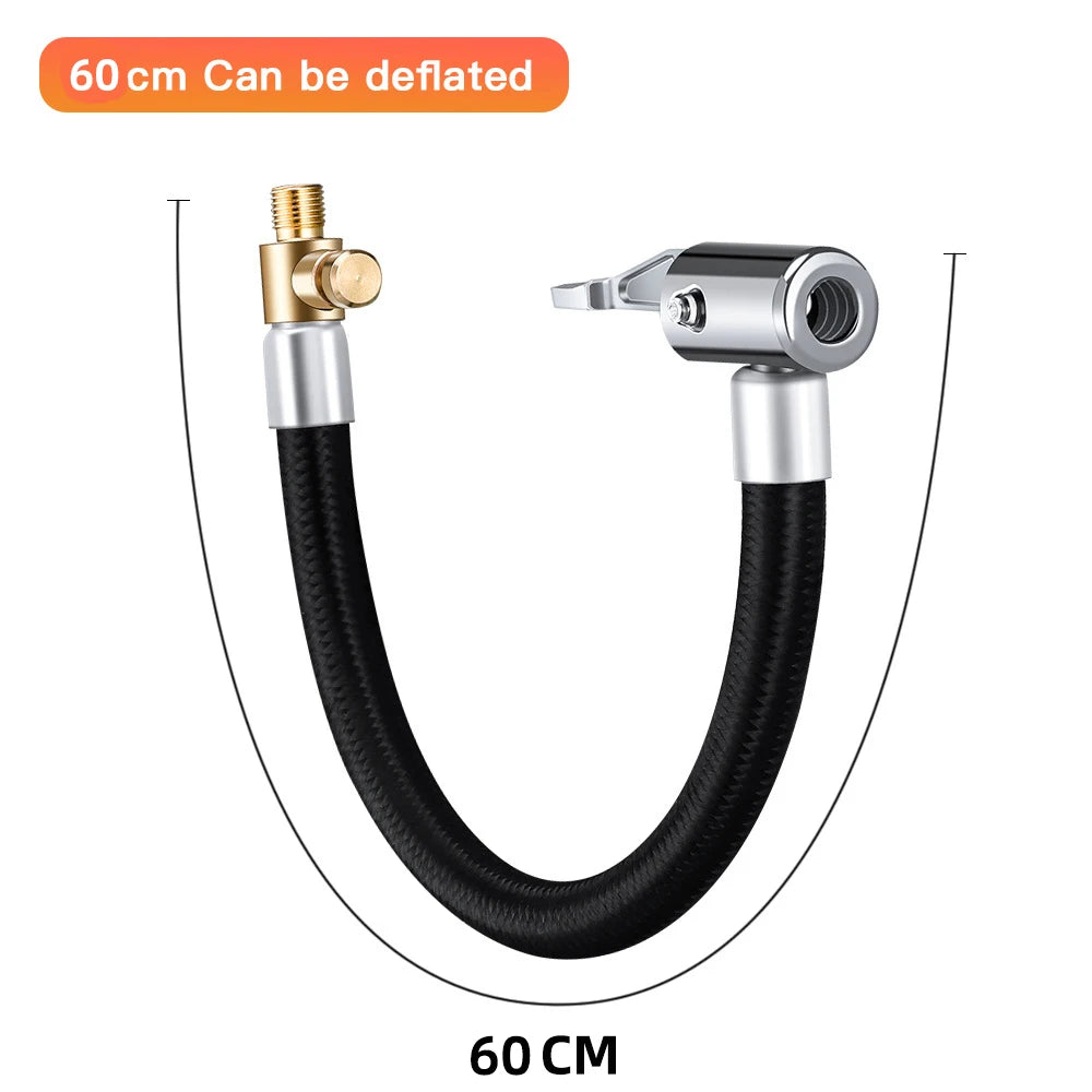 Locking Tire Inflator Air Hose with Release Valve - 14