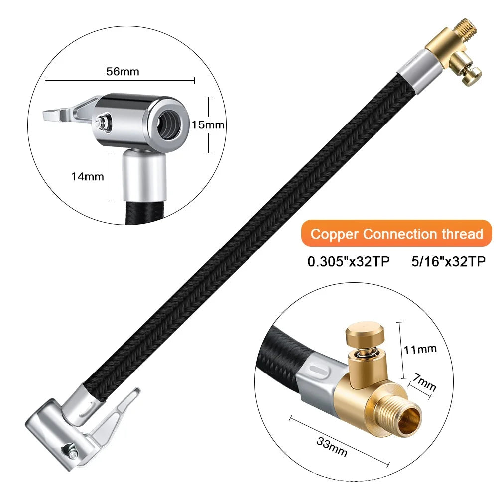 Locking Tire Inflator Air Hose with Release Valve