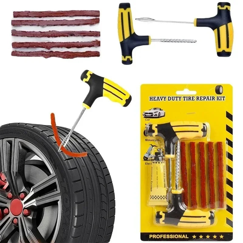 Emergency Car and Motorcycle Tubeless Tire Repair Kit - 1