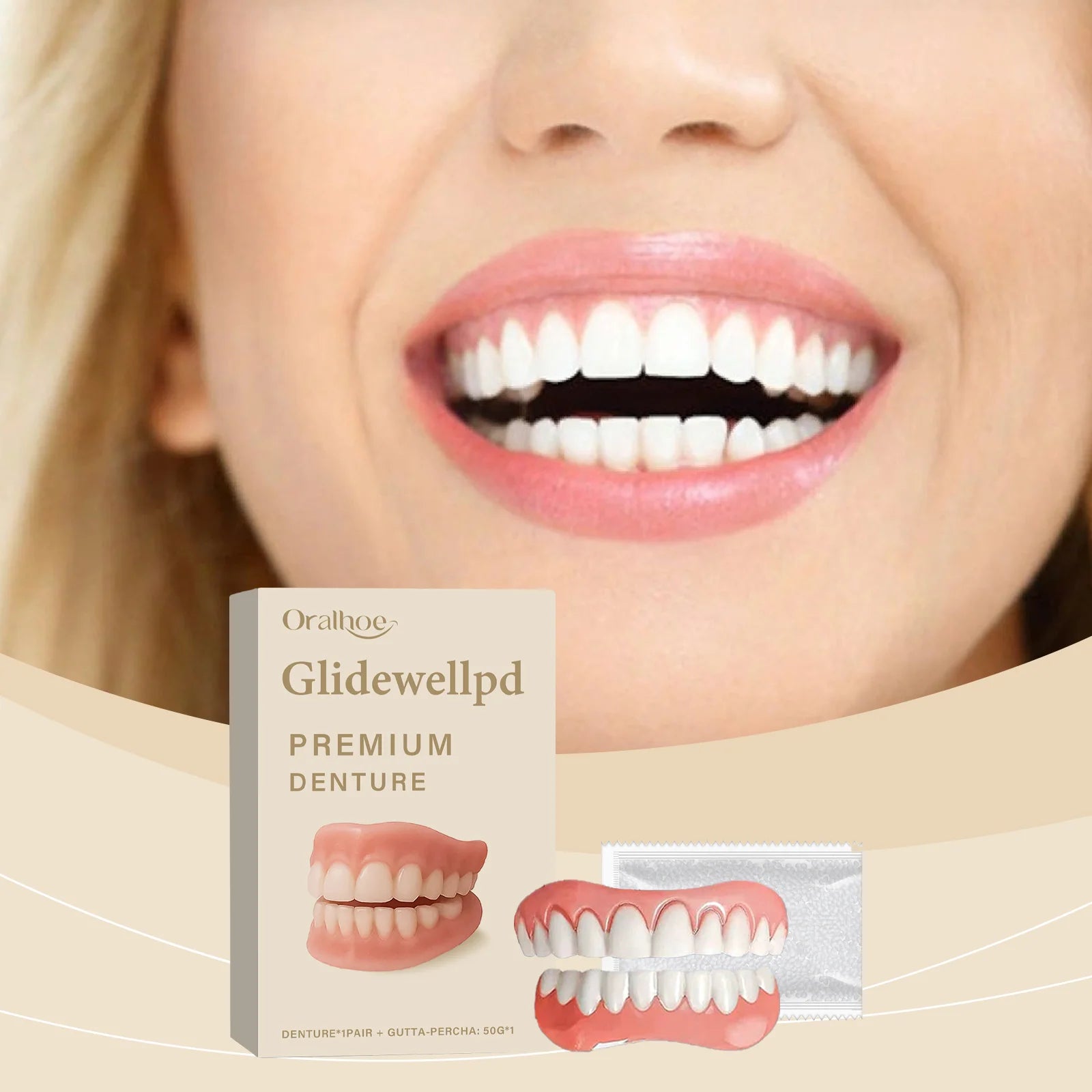 Flexible Silicone Temporary Denture Set for Missing Teeth - 2
