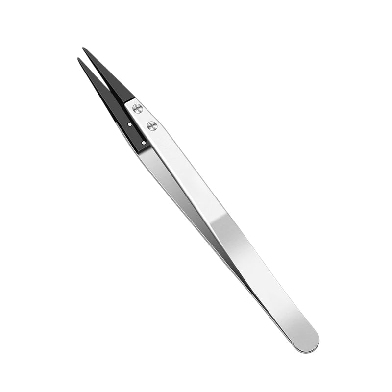 ESD-Safe Precision Tweezer Set with Replaceable Anti-Static Tips