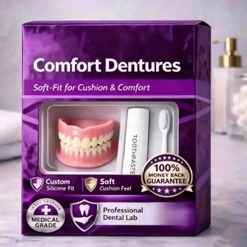 Comfort Fit Silicone Cosmetic Dentures for Instant Smile - 23