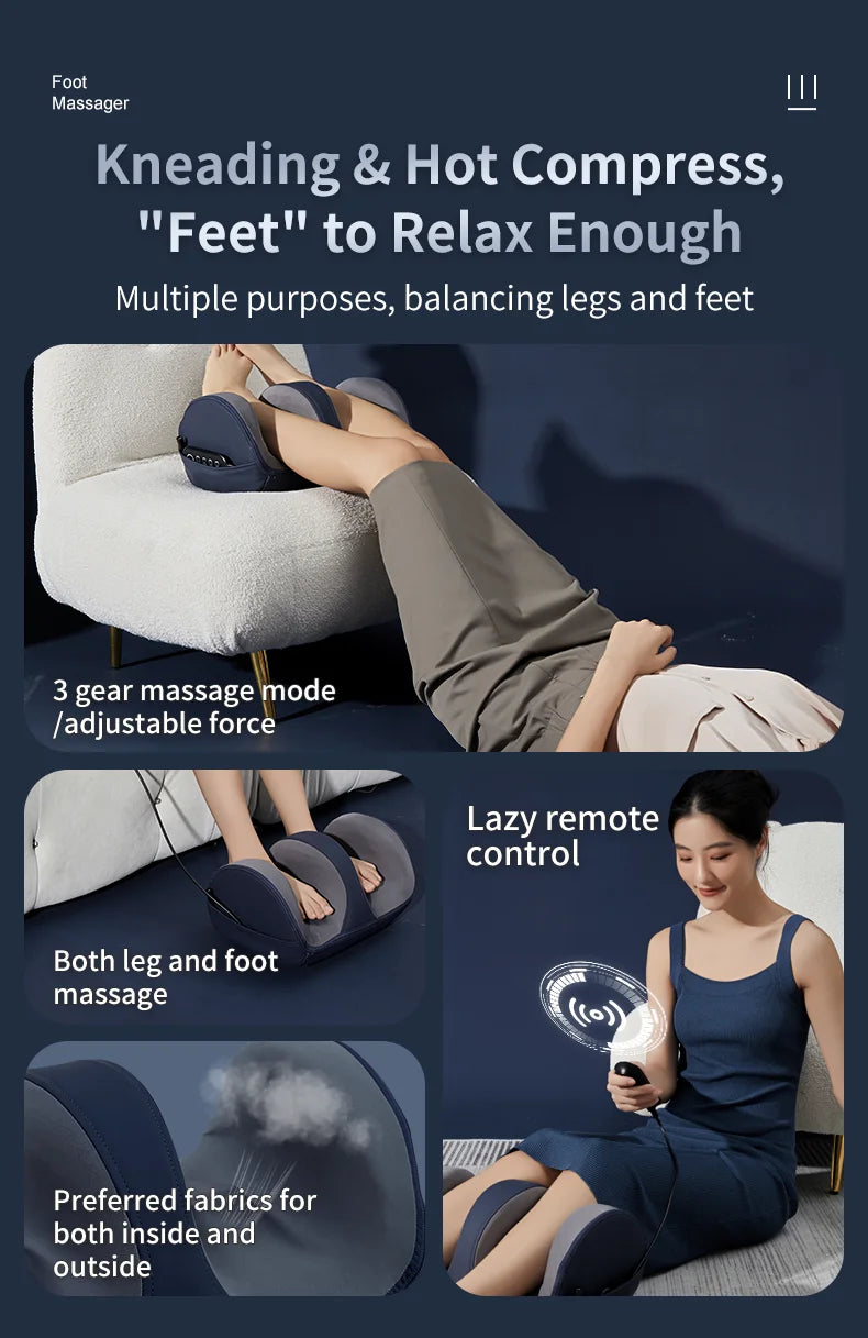 Multifunctional Shiatsu Foot and Calf Massager with Heat