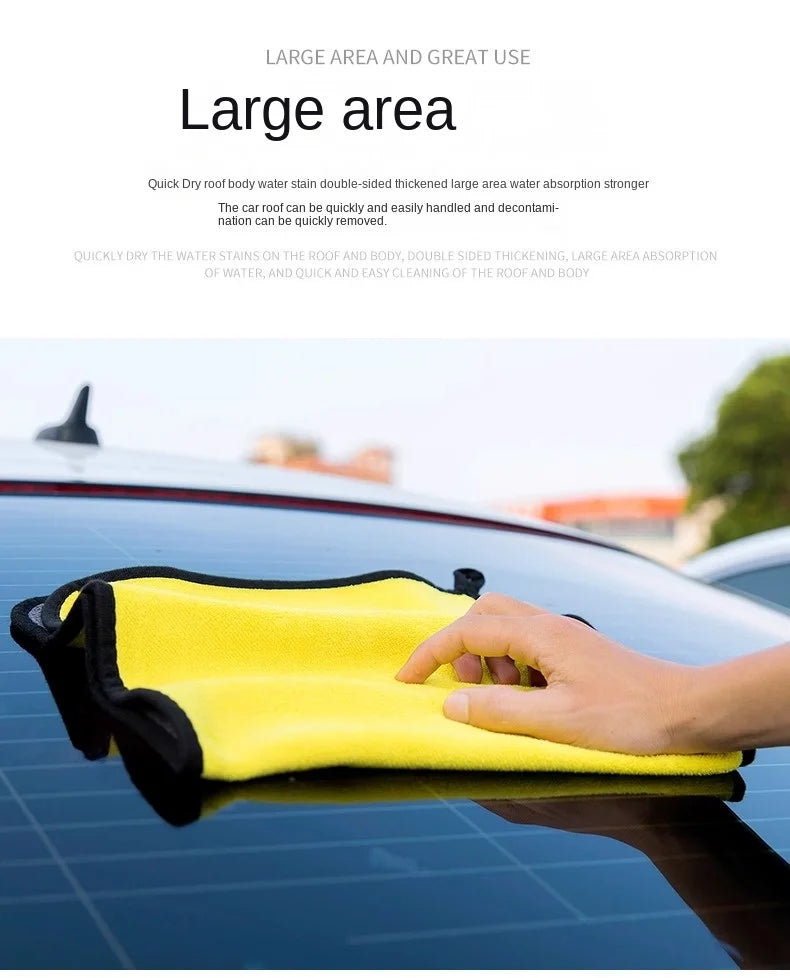 Thickened Microfiber Cleaning Towel Ultra Absorbent Car Drying Cloth - 16