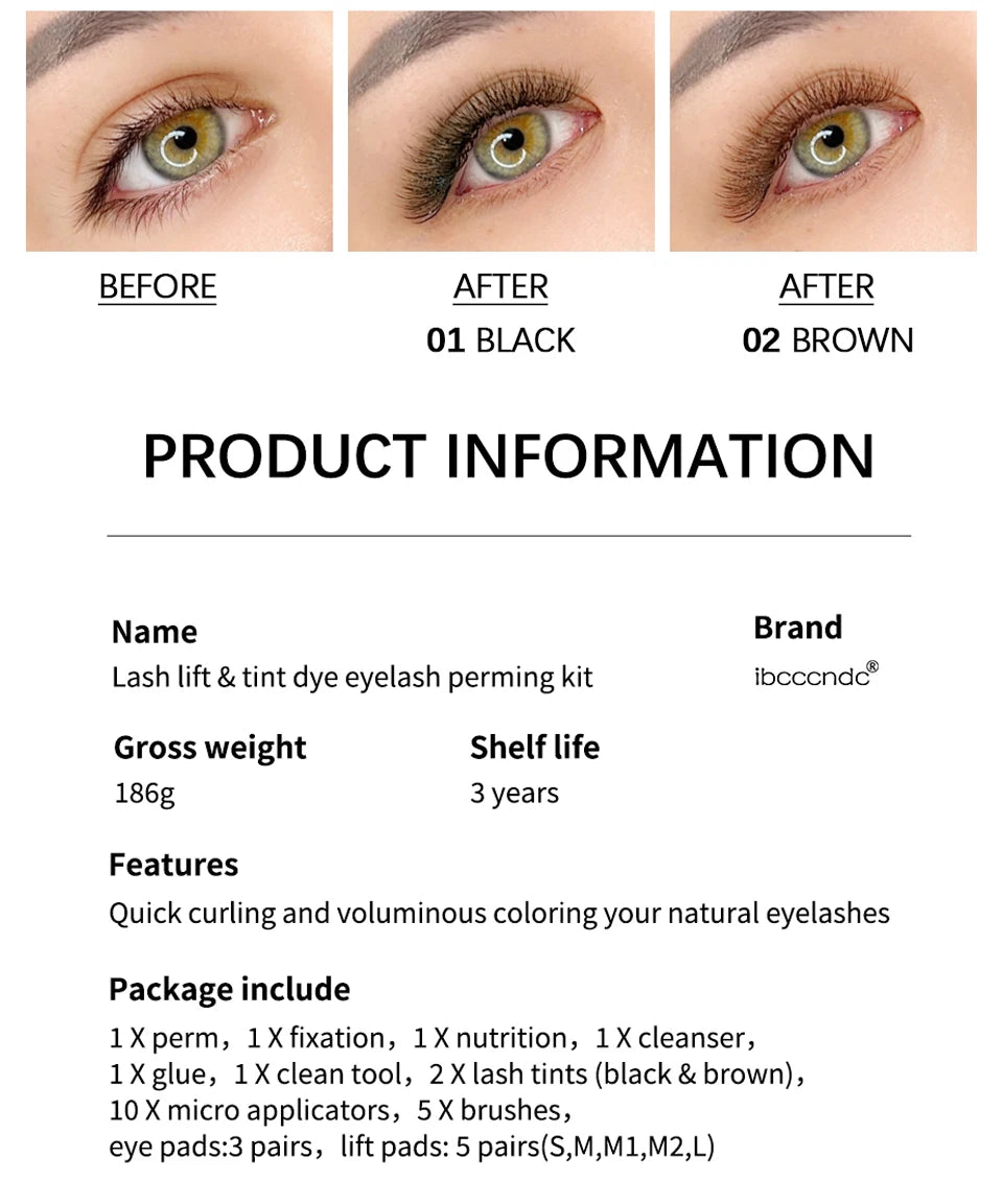 Professional Eyebrow Lamination and Tinting DIY Kit