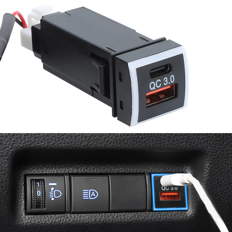 Dual Port Fast Car Charger for Toyota - 1