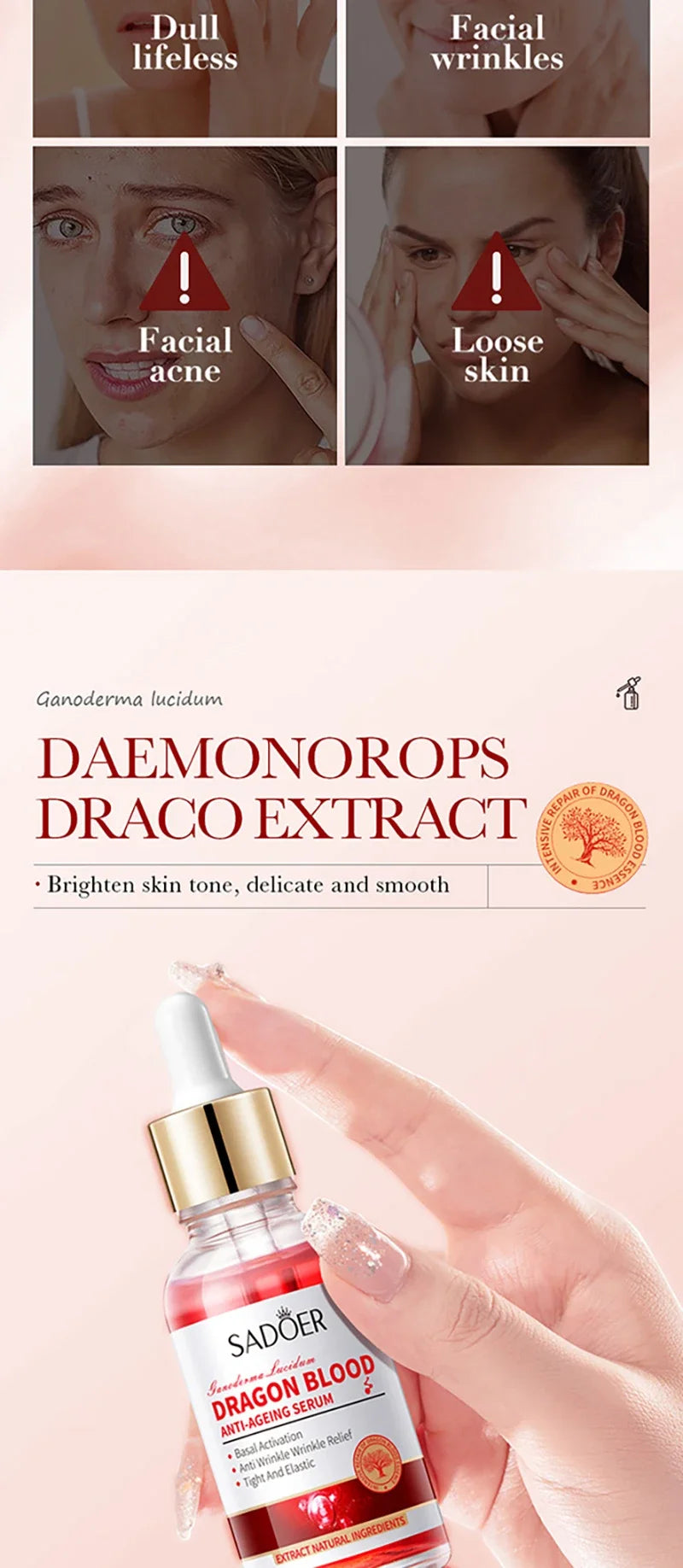 Dragon Blood Anti-Aging Facial Serum for Firming and Wrinkle Reduction - 16