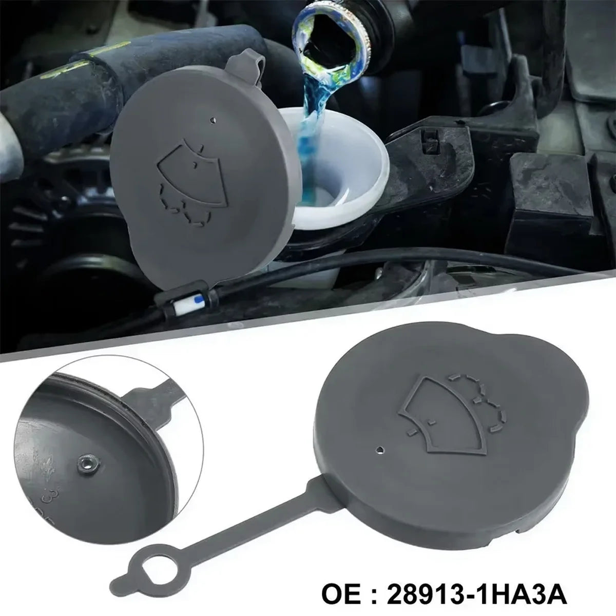 Windshield Washer Fluid Reservoir Cap for Nissan Micra K13 2011-2016