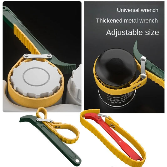 Adjustable Multi-Purpose Strap Wrench for Oil Filters and Pipes