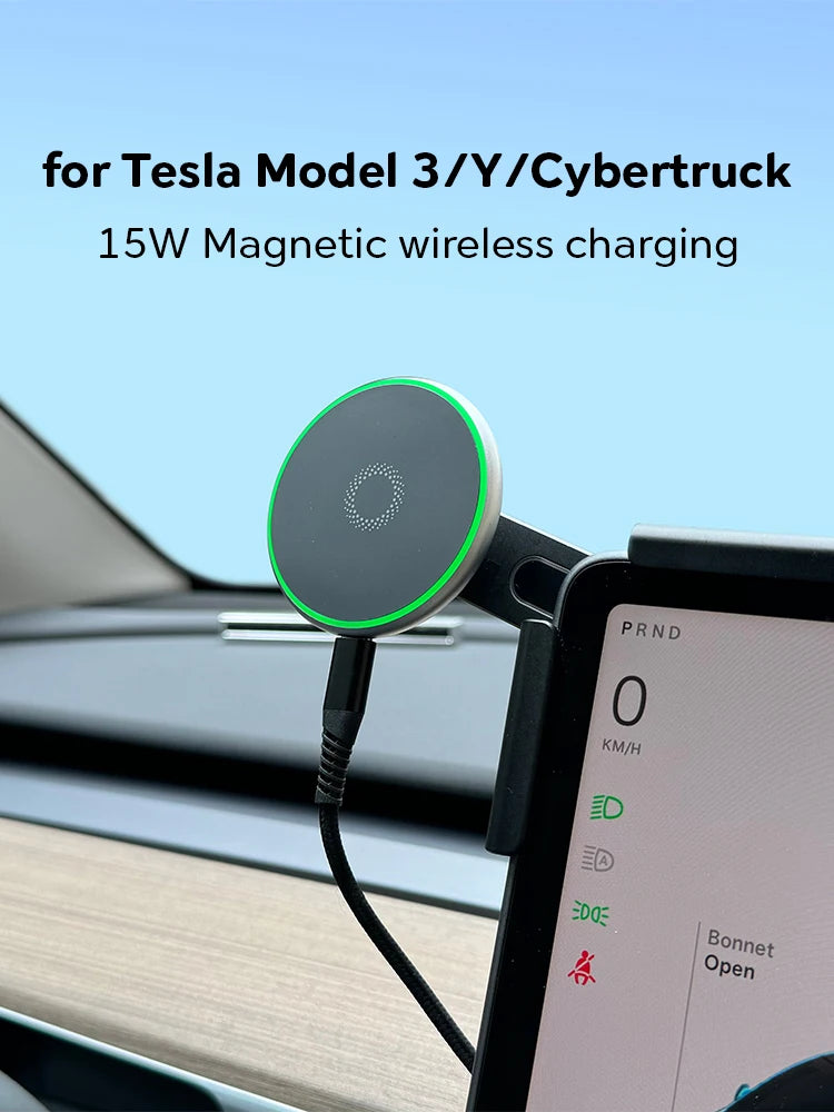Magnetic Wireless Car Charger Mount for Tesla Screen
