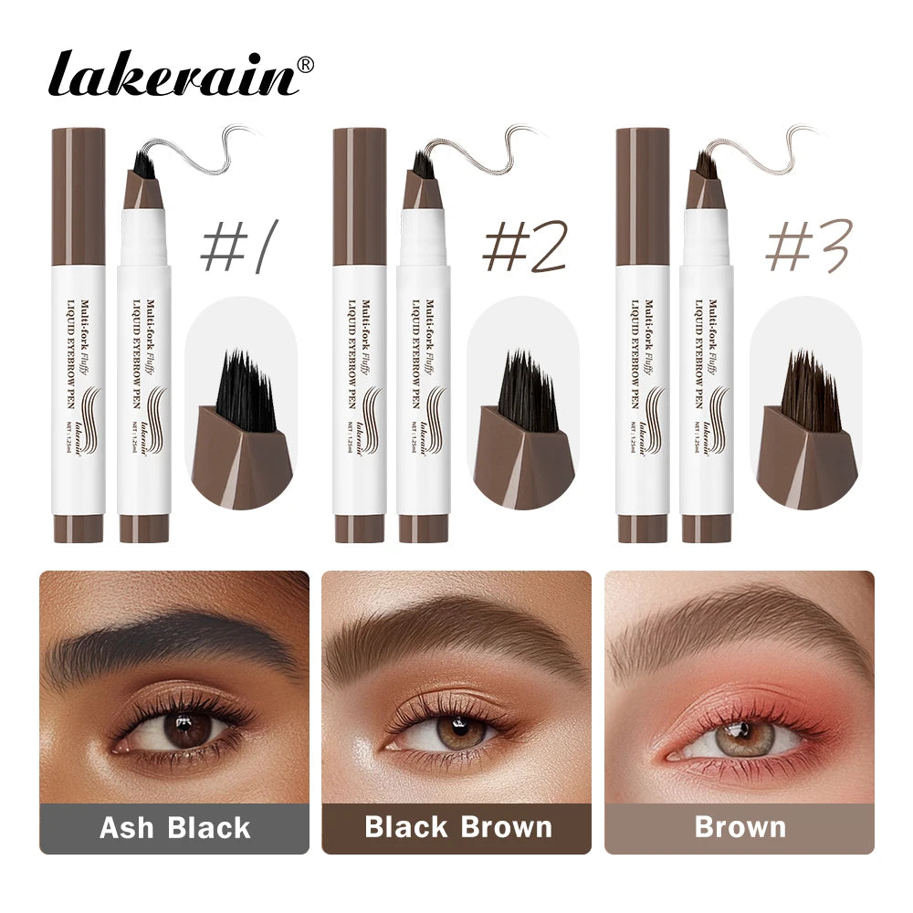 Waterproof Multi-Fork Liquid Eyebrow Pen for Natural Brows - 22