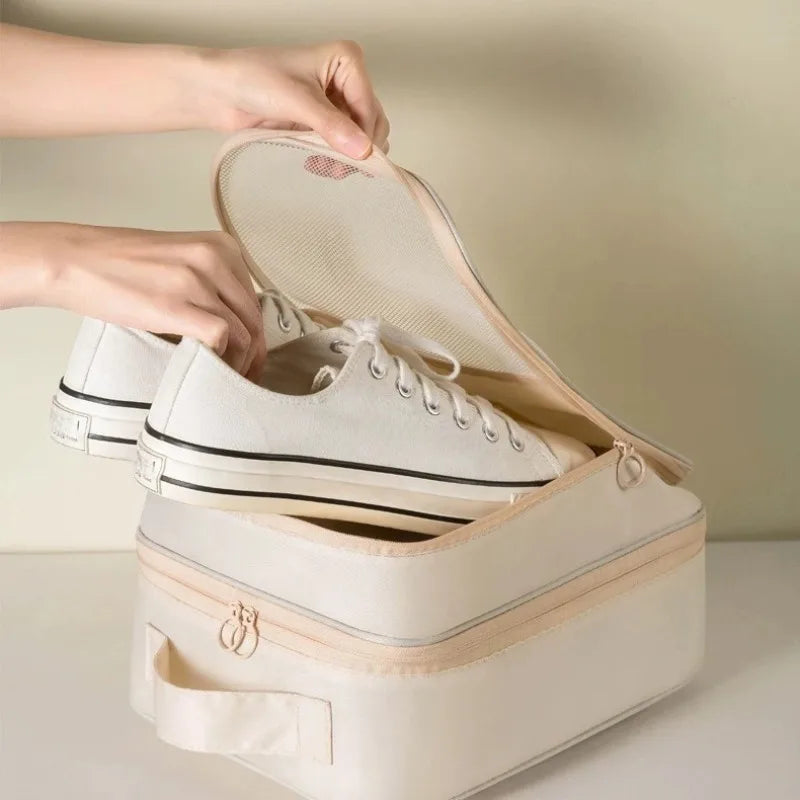 3-Pair Travel Shoe Organizer Bag for Suitcases
