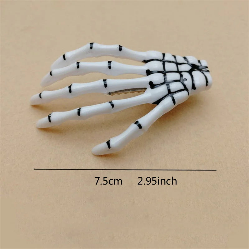 Skeleton Hand Hair Claw Clips for Halloween and Gothic Style - 9