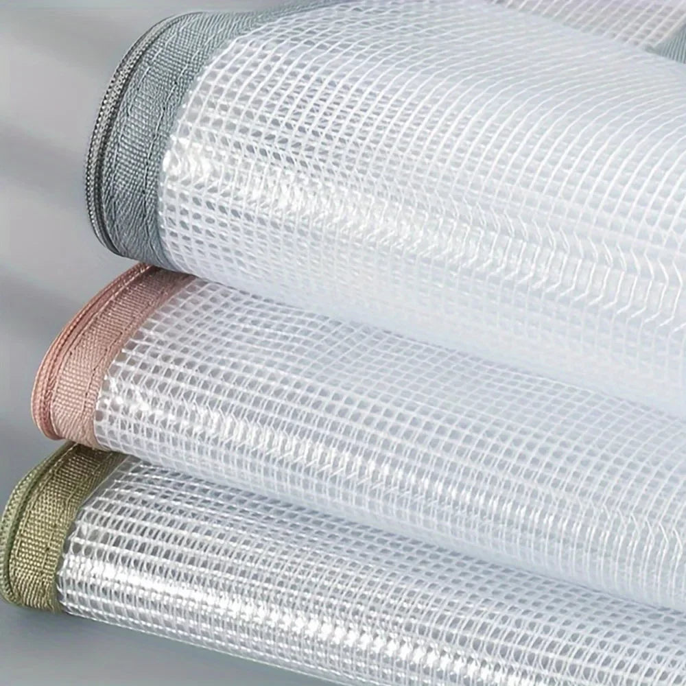 Transparent Double-Layer Mesh Document Storage Bag